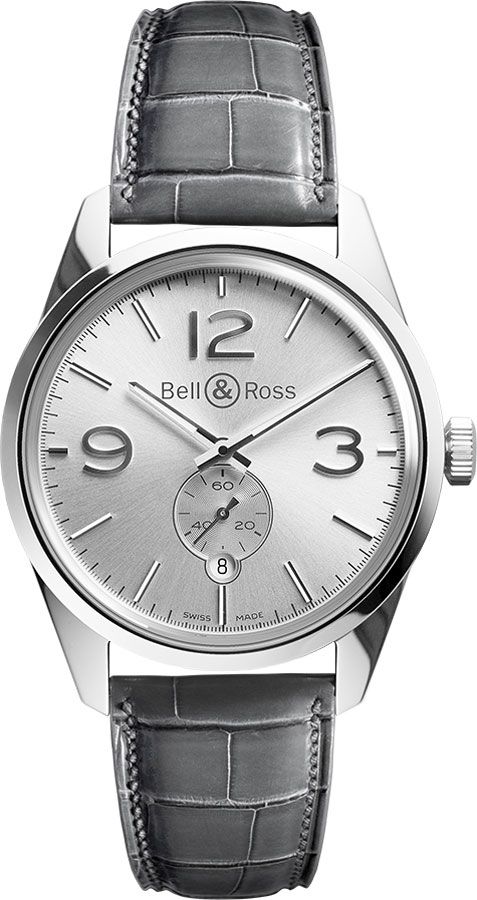 Часы Bell & Ross BR 123 Officer Silver